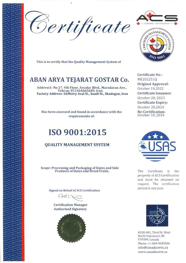 ISO9001: QMS/2018/IR/79